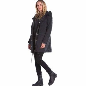 Black Diesel military parka jacket